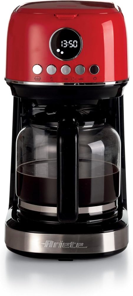 Ariete Kaffeemaschine mit Kaffeemühle rot 1,5 L - B Ware