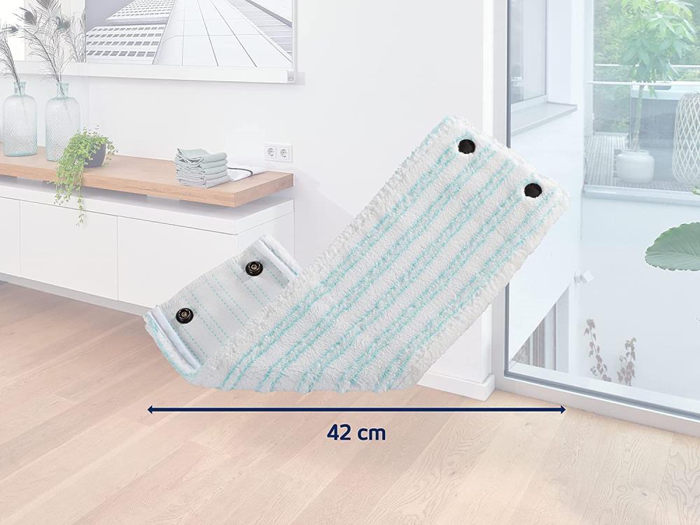 LEIFHEIT Wischbezug Clean Twist XL micro duo, für alle Bodenarten, Bodenwischer Ersatzbezug für ideale Schmutzaufnahme dank 2-Faser-System, Mikrofaser Wischbezug ideal für Fliesen und Laminat