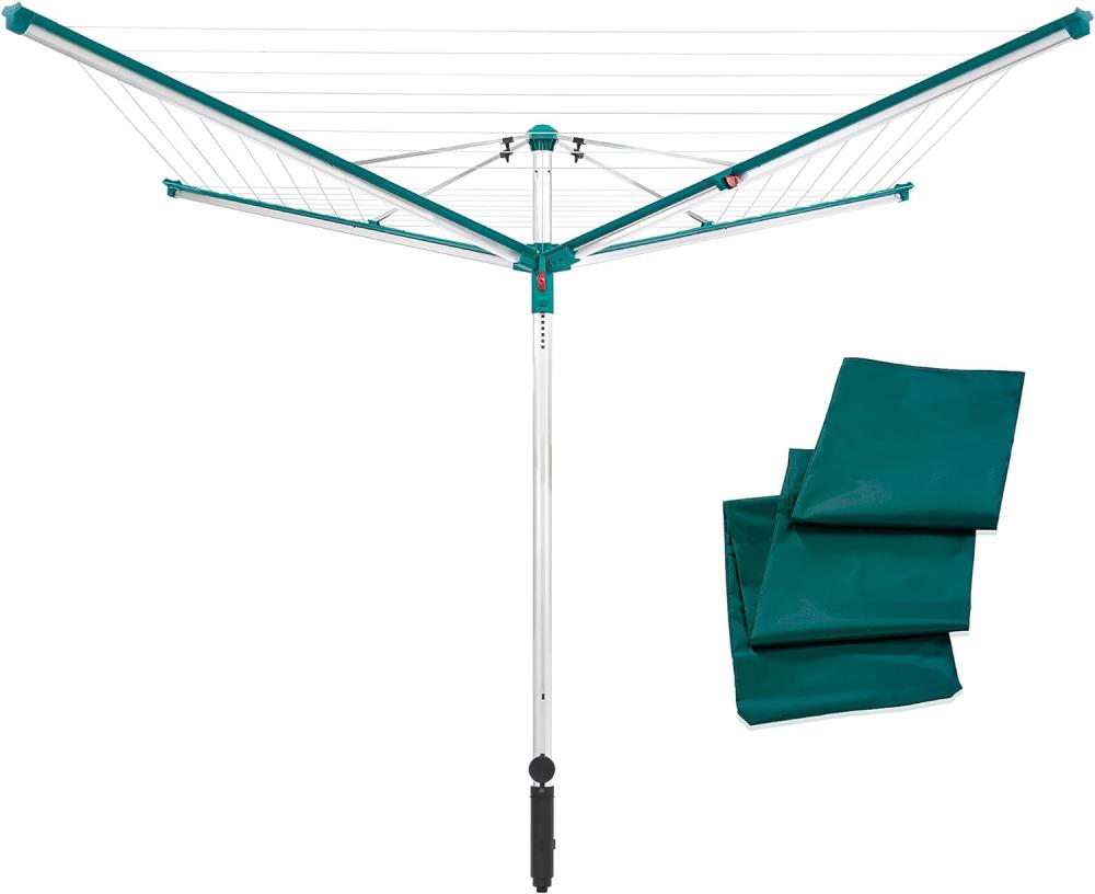 Leifheit Wäschespinne Linomatic 500 Deluxe Cover mit Leinenzug