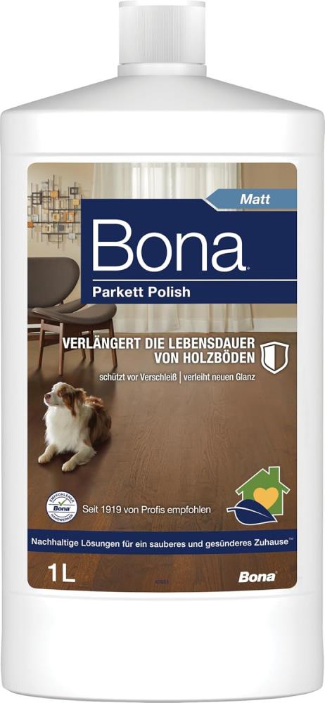 Bona Parkettpflege Öl Polish Matt, Parkettreiniger 1L