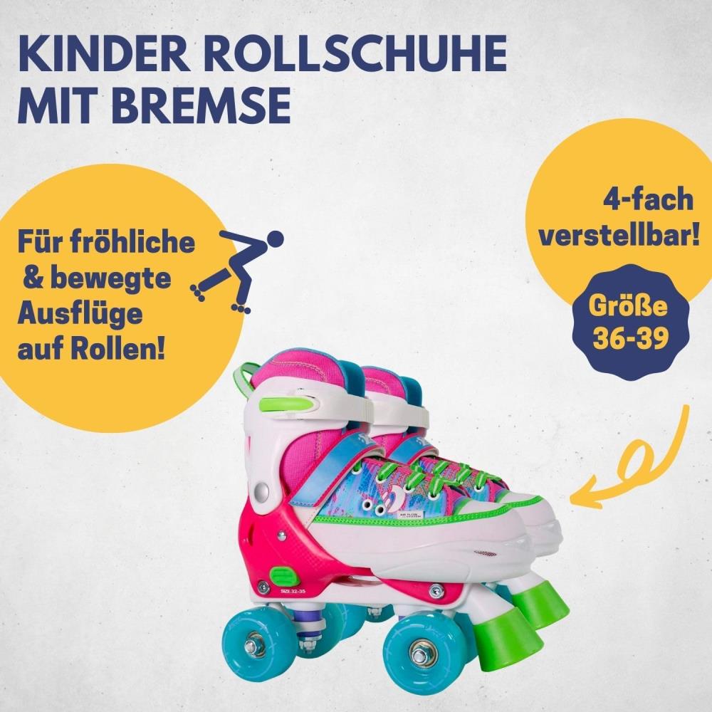 Best Sporting  Rollschuhe pink/bunt, Größe 36-39 - B Ware