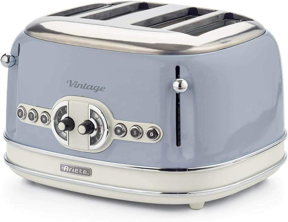 Ariete Vintage 4-Scheiben-Toaster, Retro in Blau 1600 Watt - B Ware