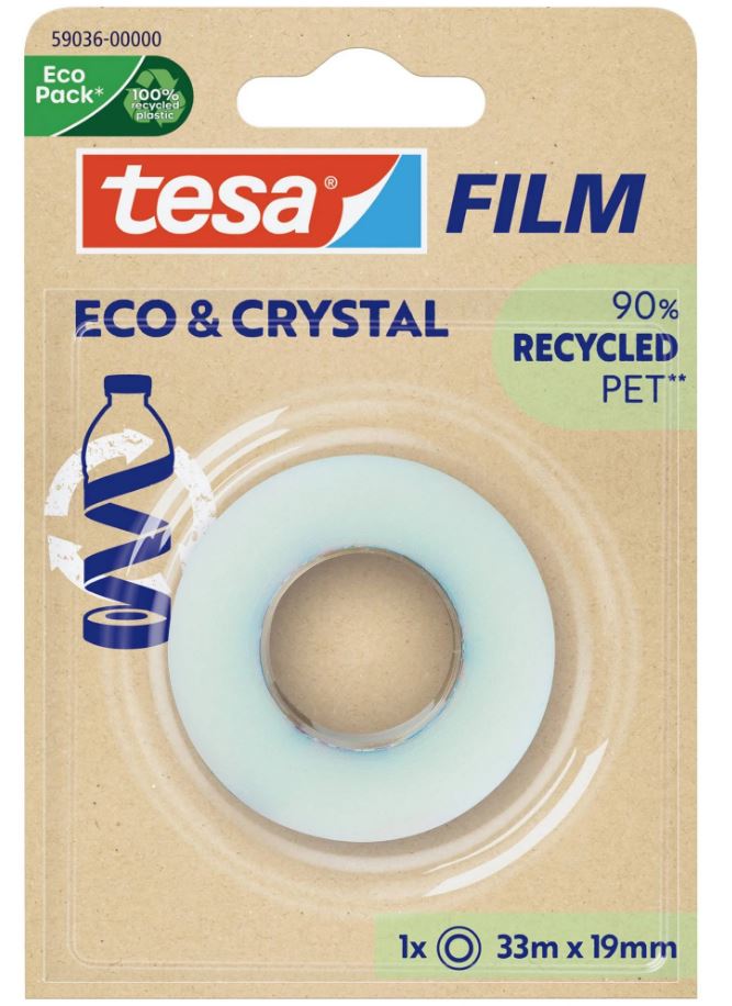 tesafilm   ECO & CRYSTAL 1 x Rolle (33m x 19 mm)