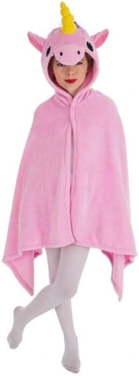 Einhorn Poncho für Kinder rosa Gr. 140 - B Ware