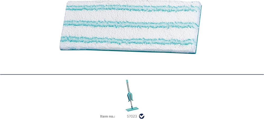 LEIFHEIT Leifheit Wischpad Picobello S micro duo aus Mikrofasern mit leicht hervorstehenden Spezialborsten, saugfähiger Wischer Ersatzbezug, Wischbezug ideal für alle glatten Böden