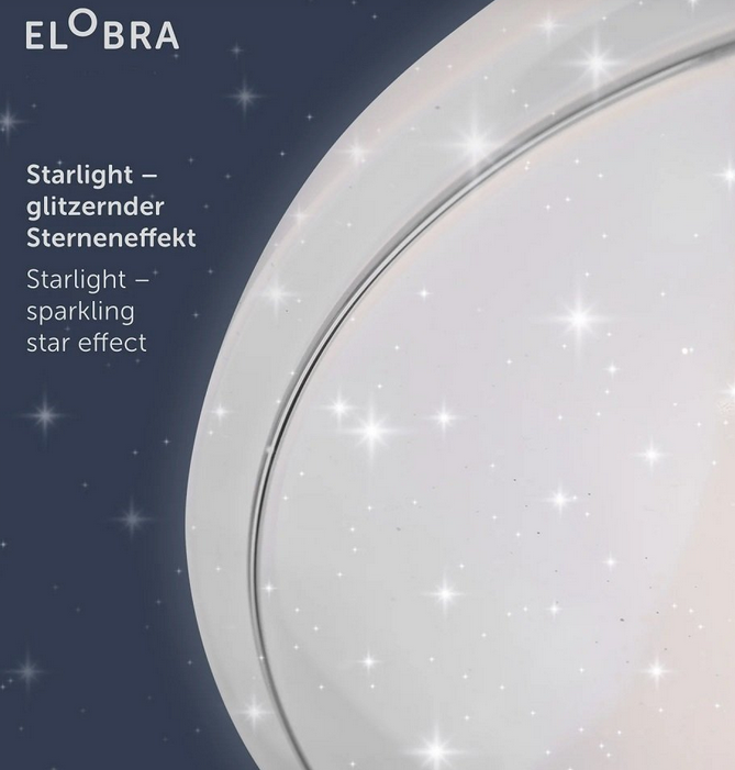 Elobra 16689210 Deckenleuchte Blume Starlight pink/weiß - B Ware