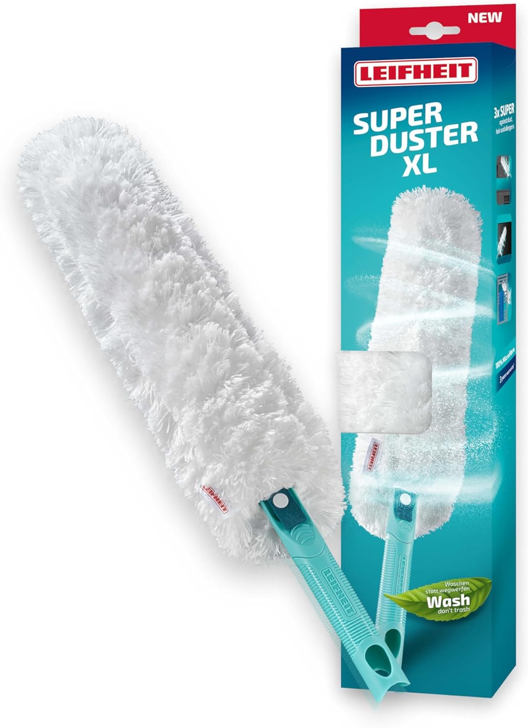Leifheit SUPERDUSTER XL, Staubwedel mit Mikrofaser-Textil, waschbar - B Ware