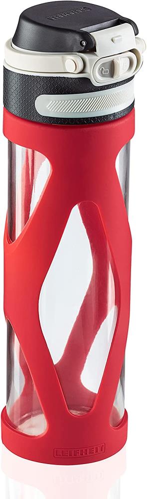 LEIFHEIT 3256 Glasflasche Flip 600ml Trinkflasche