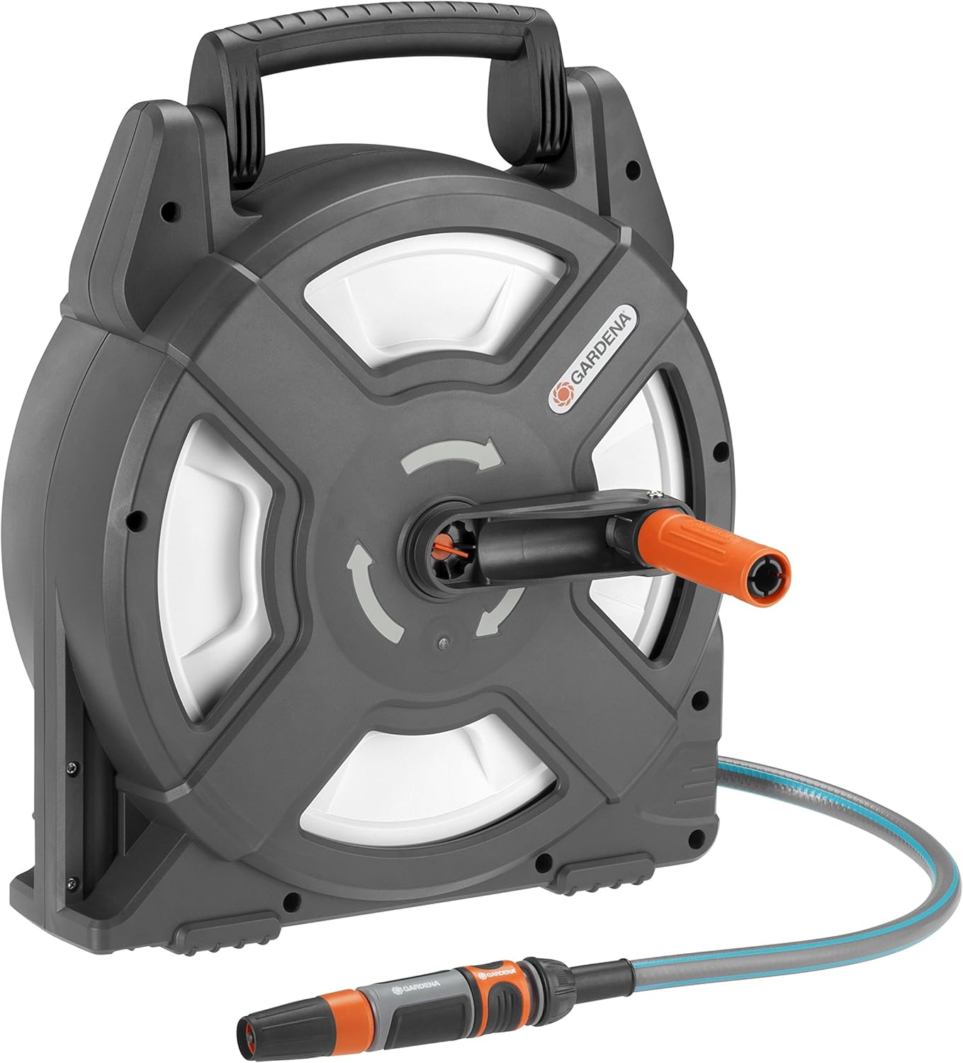 Gardena Schlauchbox 10m City Garden - Leicht und Kompakt für Garten und Terasse mit Kurbel