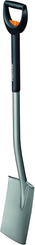 Fiskars Spaten Teleskop-Spaten für weiche, steinarme Böden, Rund, 1,05 bis 1,25 m, Hochwertiger Borstahl