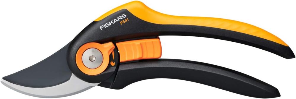 Fiskars Bypass-Gartenschere, Plus SmartFit, P541, Länge: 20,1 cm, Schwarz/Orange