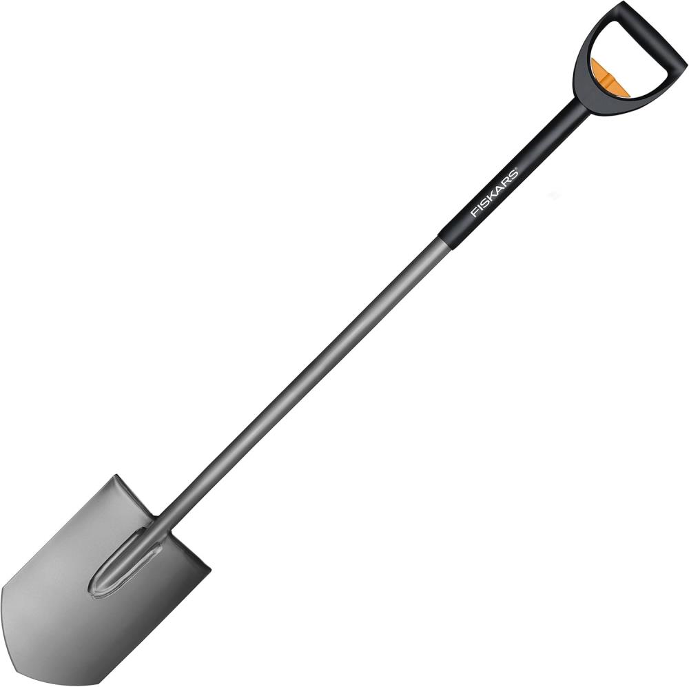 Fiskars Smartfit Teleskop-Spaten für weiche, steinarme Böden, Spitz, Stiellänge: 1,05 bis 1,25 m