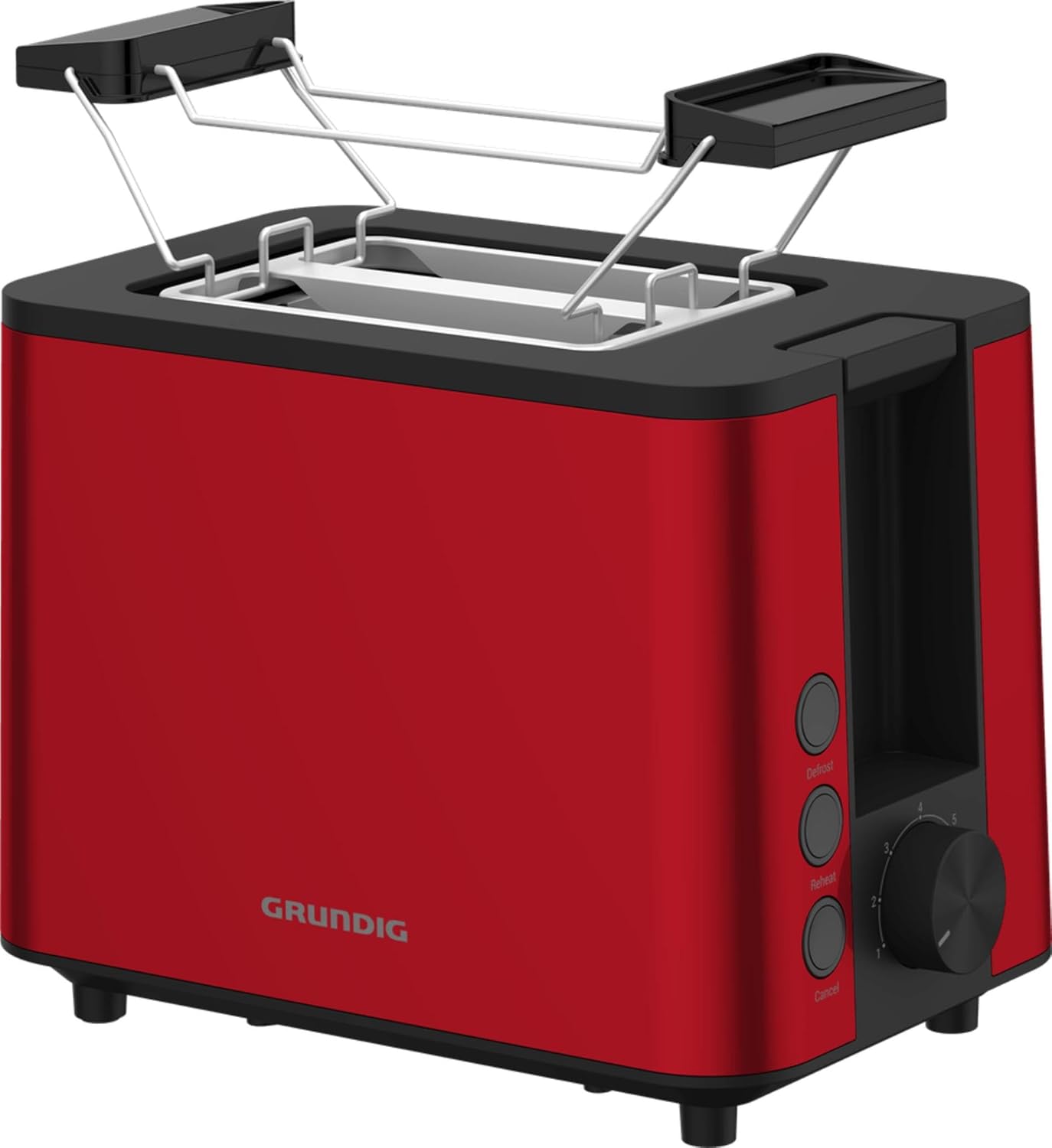 Grundig Toaster TA 8340  Brötchenaufsatz rot 950W - B Ware