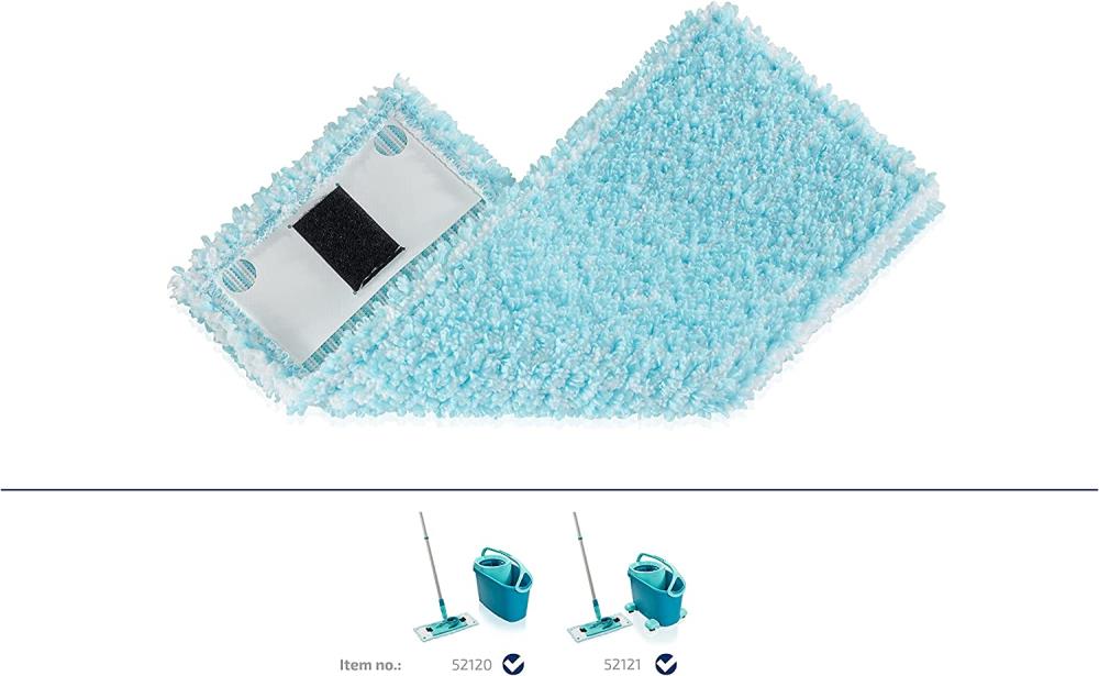 Leifheit 52122 Wischbezug Clean Twist M Ergo super soft für sensible Böden, Bodenwischer Ersatzbezug mit Spezialfasern, Wischmopp für minimale Wasseraufnahme, ideal für Parkett, Laminat, Echtholz und Kork