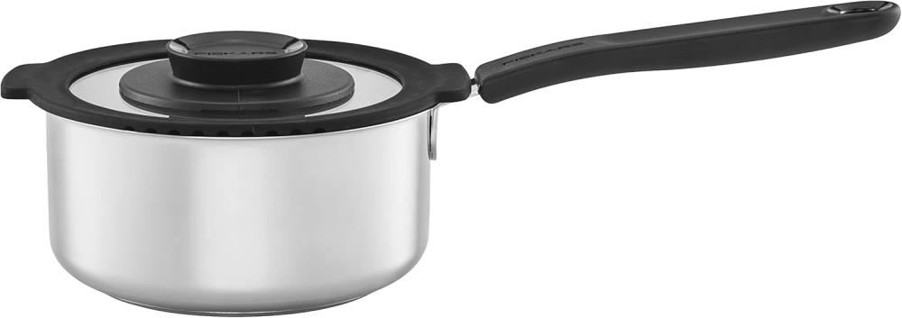 Fiskars Stieltopf mit Deckel, Füllmenge: 1,5 Liter - Edelstahl -Für alle Kochfelder