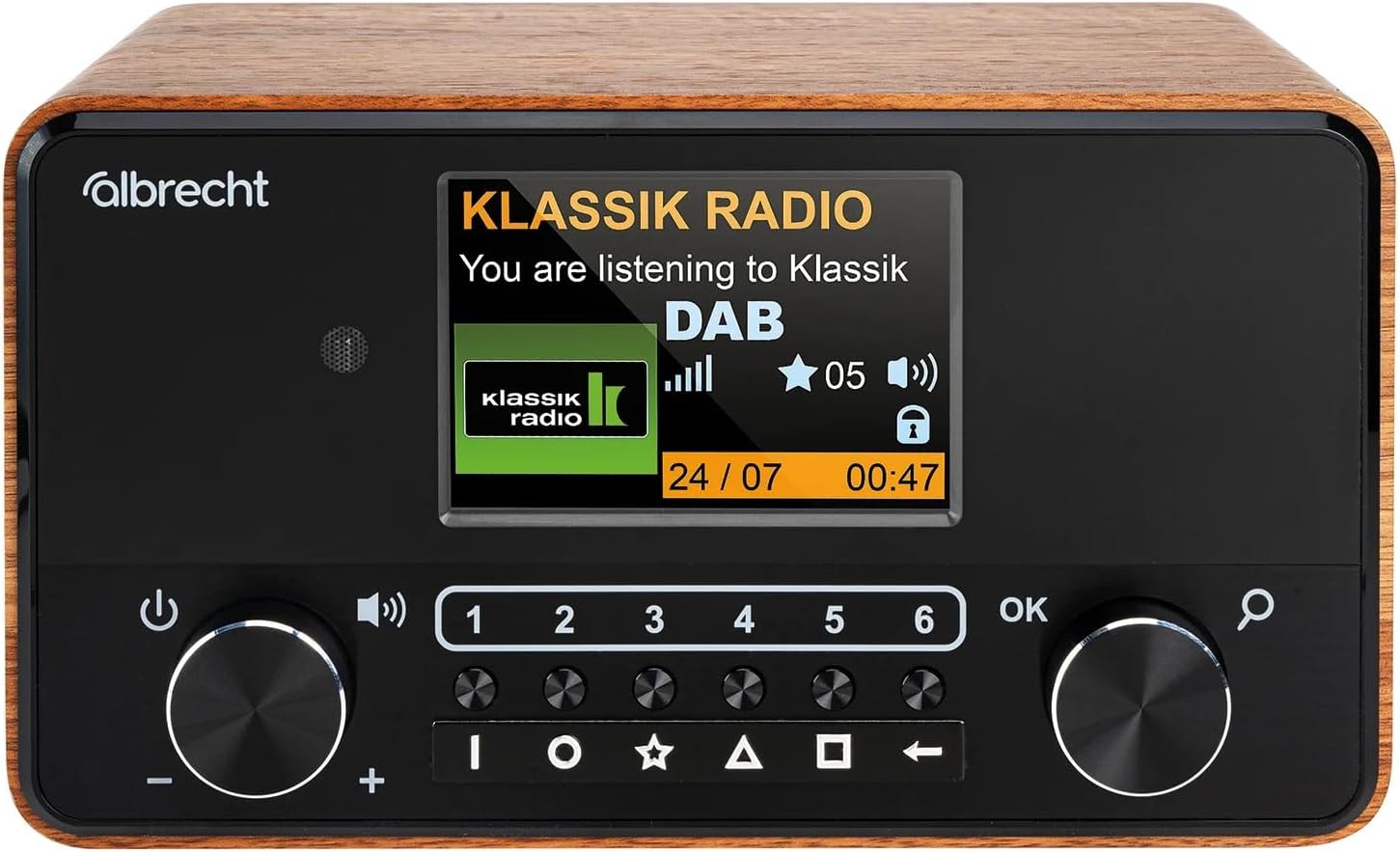 Albrecht DR 866 Seniroren und Blindenradio - mit Sprachausgabe und großem Display, schwarz - B Ware