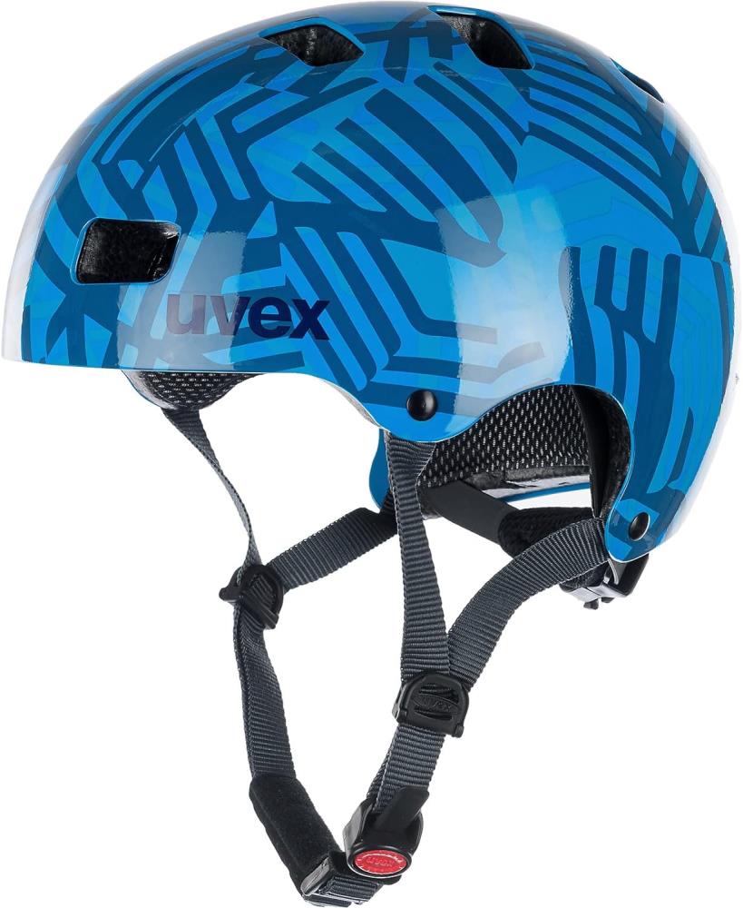 Uvex Fahrradhelm kid 3 jungle maze blau Gr. 55-58 cm