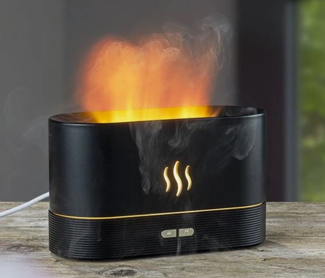 Aroma Diffuser mit Flammeneffekt schwarz - B Ware Aroma Diffuser mit Flammeneffekt schwarz - B Ware