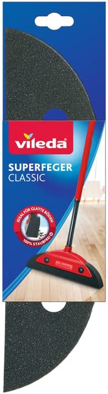 Vileda 01470 Superfeger Classic Besen Ersatzkehrteil, Mikroschaum für optimale Schmutzaufnahme, wirbelt keinen Staub auf, für glatte Böden, 1er Pack