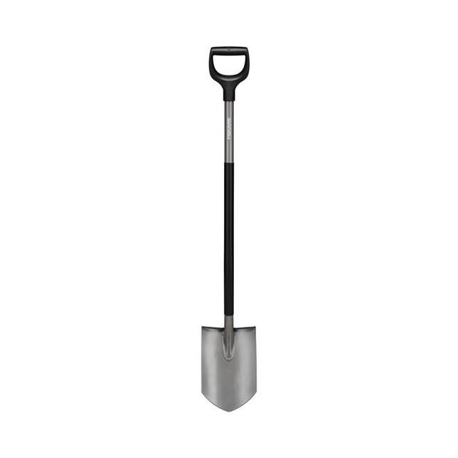 Fiskars Ergonomic Gärtnerspaten spitz, 125 cm,  grau