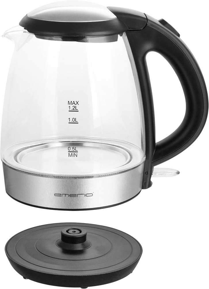 Emerio Glas Wasserkocher, 1.2 Liter, 2200 Watt - B Ware