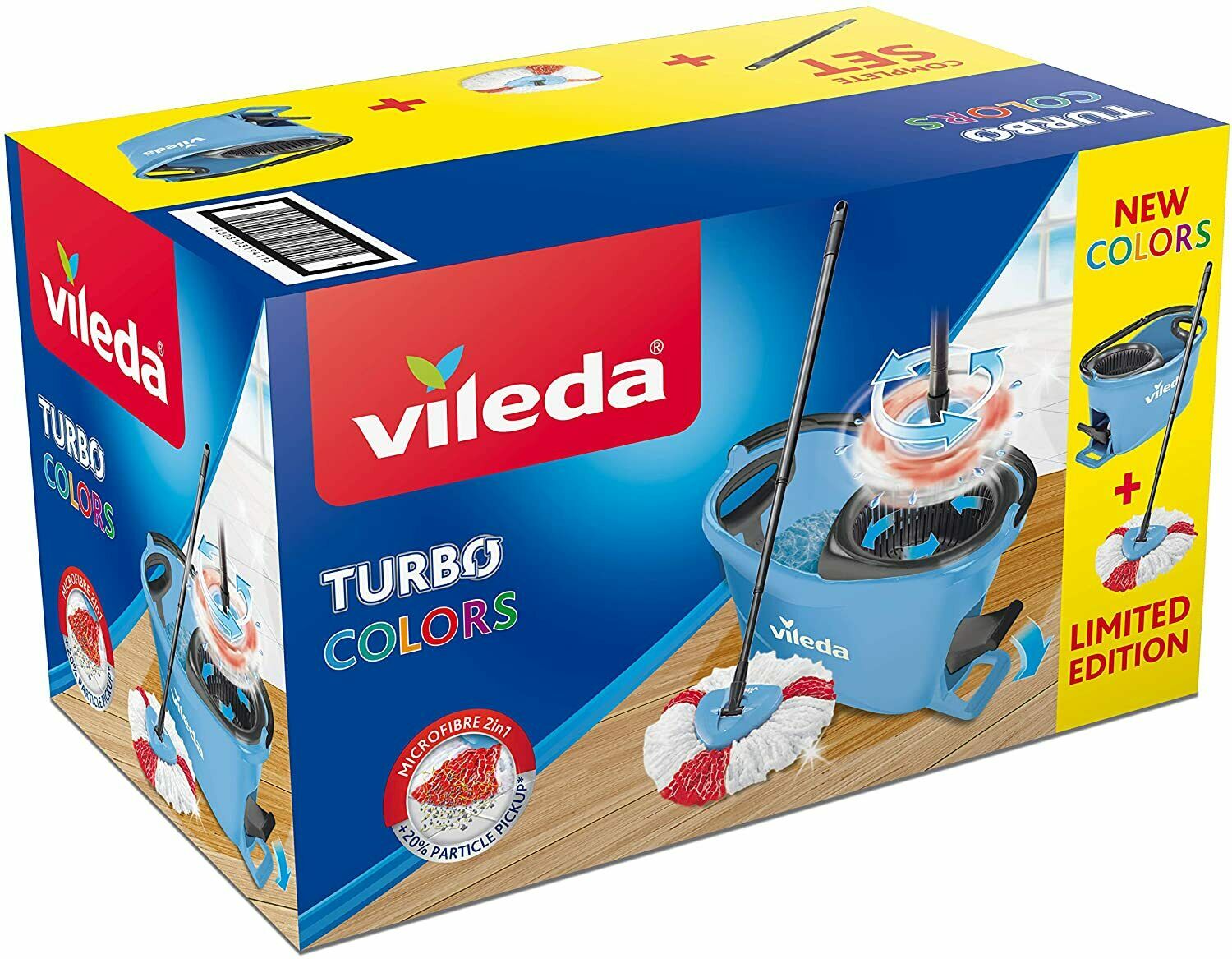 Vileda Turbo EasyWring & Clean Komplett Set, Wischmop und Ei