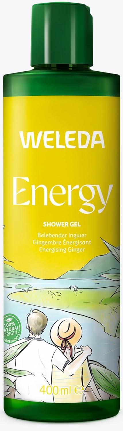 WELEDA Bio Energy Ingwer  XL Duschgel vegan - Naturkosmetik Aroma Dusche für Frauen & Männer mit Ingwer - 400 ML