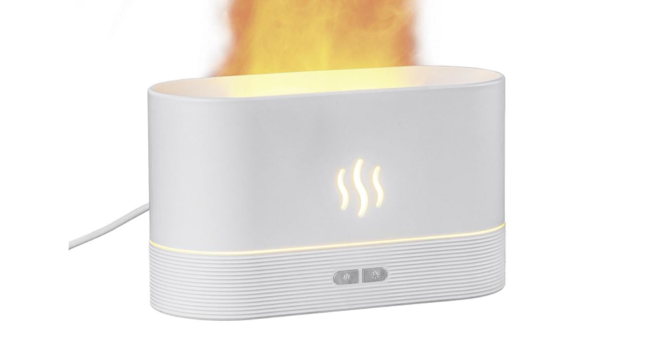 Aroma Diffuser mit Flammeneffekt weiss - B Ware