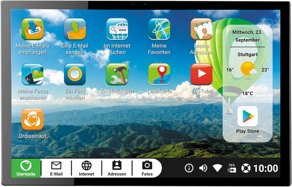 Ordissimo - Tablet Celia für Senioren - Einfache Bedienung - Großes 10 Zoll Display mit Touchscreen - B Ware