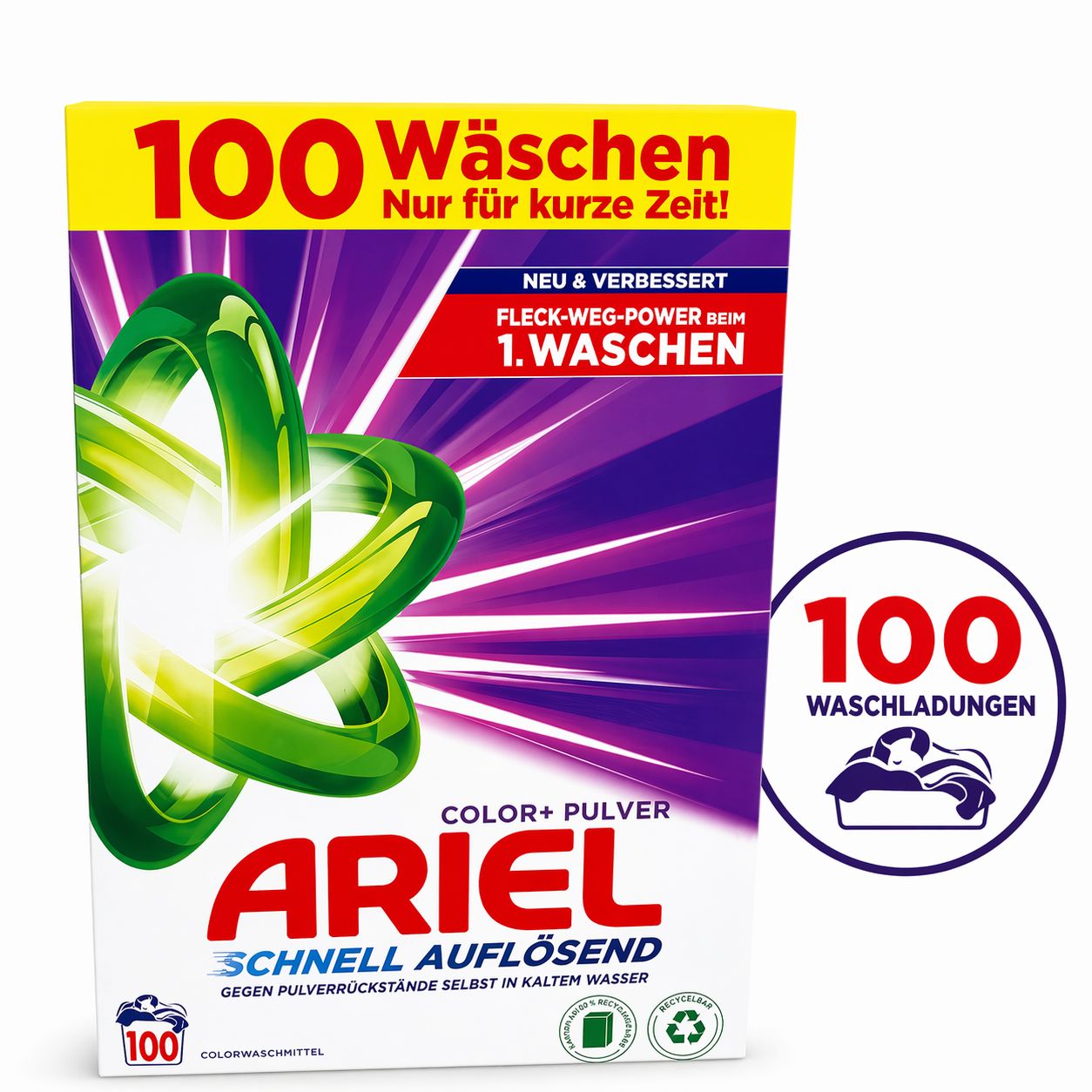 Ariel Colorwaschmittel Pulver 6kg - 100WL