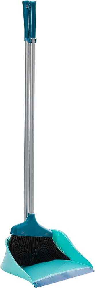Leifheit Kehrset Classic mit Stiel und offener Schaufel, Kehrschaufel Set mit gesplissten Borsten, Besen und Kehrschaufel mit extra langer Gummilippe - OVP