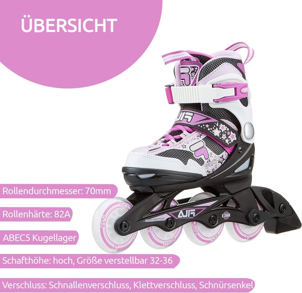 Fila Skates Größe 36-40 Inliner J-One Girl - B Ware