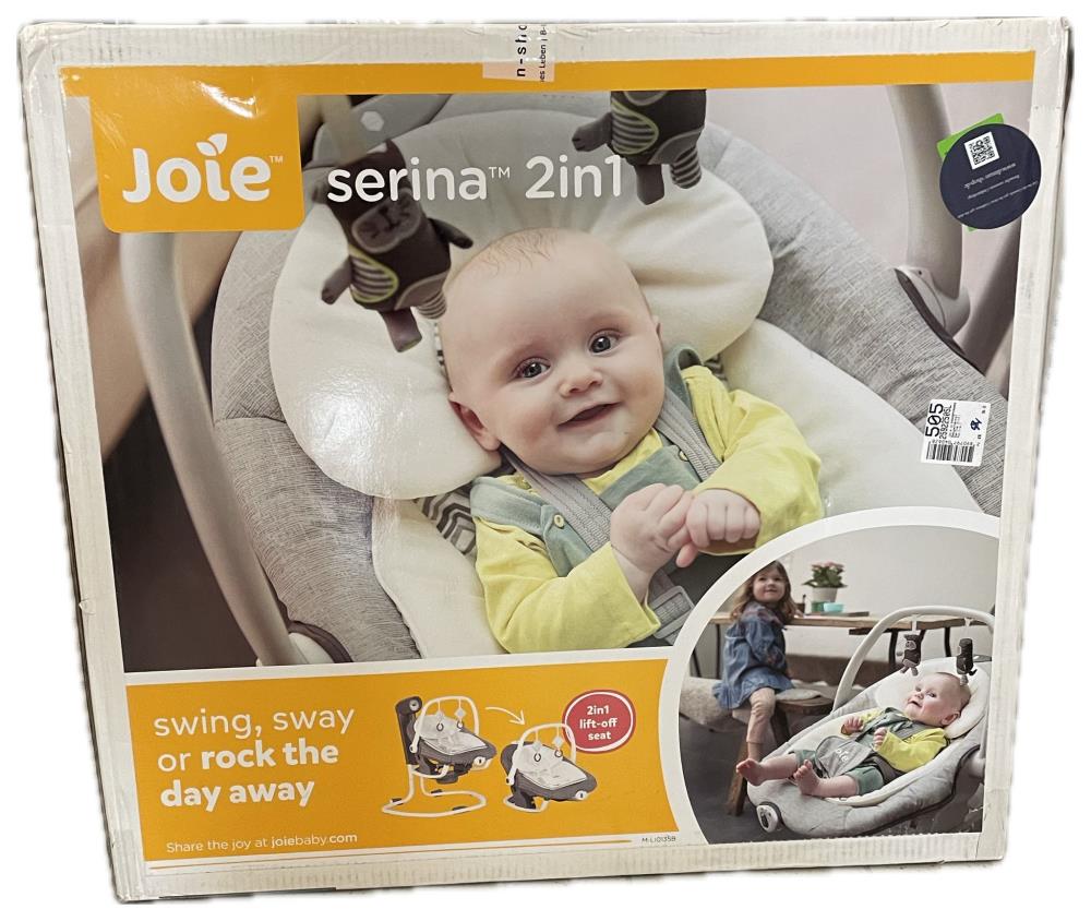 Joie Babywippe Serina 2-in-1 – Elektrische Wiege, elektrische Babyschaukel (Geburt bis 9 kg) - B Ware