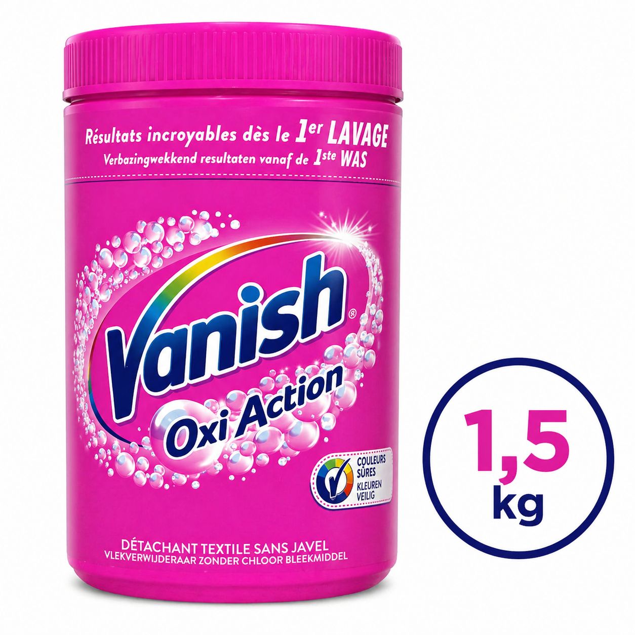 Vanish Oxi Action Fleckenentferner Pulver Pink - 1,5 kg