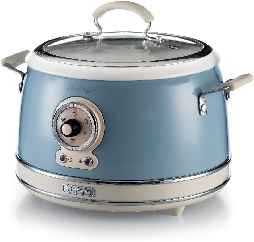 Ariete Multifunktionskocher Vintage, Reiskocher in Blau - B Ware