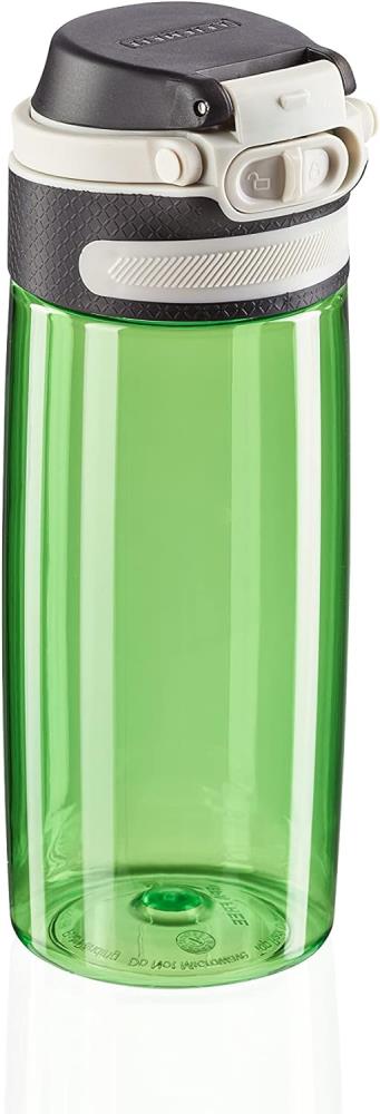 Leifheit Tritanflasche Flip 550ml, Sportflasche, mit Filter für Fruchteinsatz, nachhaltige Wasserflasche, grün - OVP