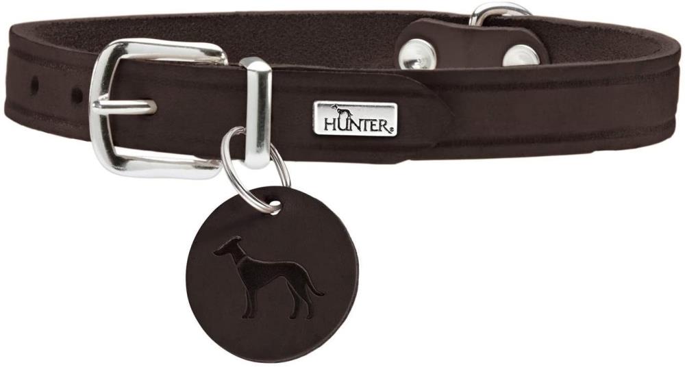 Hunter 66072 - Hundehalsband AALBORG dunkelbraun 47 (S-M)
