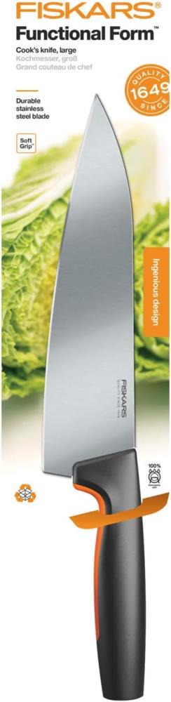 Schwarz/Silber Fiskars Kochmesser 32 Cm, Japanischer Edelstahl - Neu