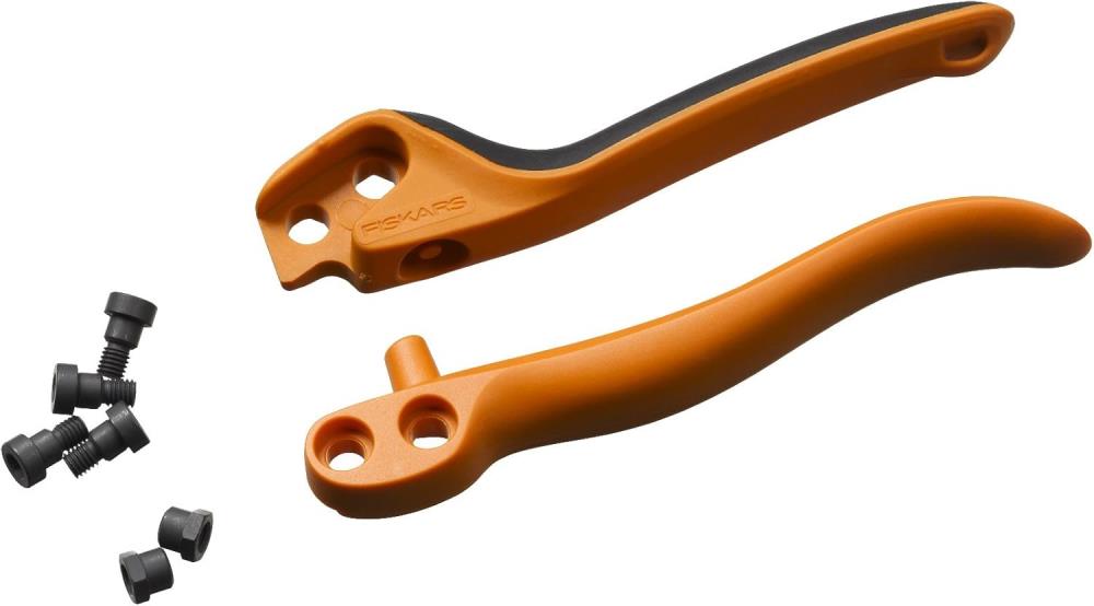 Fiskars Ersatzgriffe für Profi Bypass-Gartenschere PB-8L, Inkl. Schrauben, Schwarz/Orange