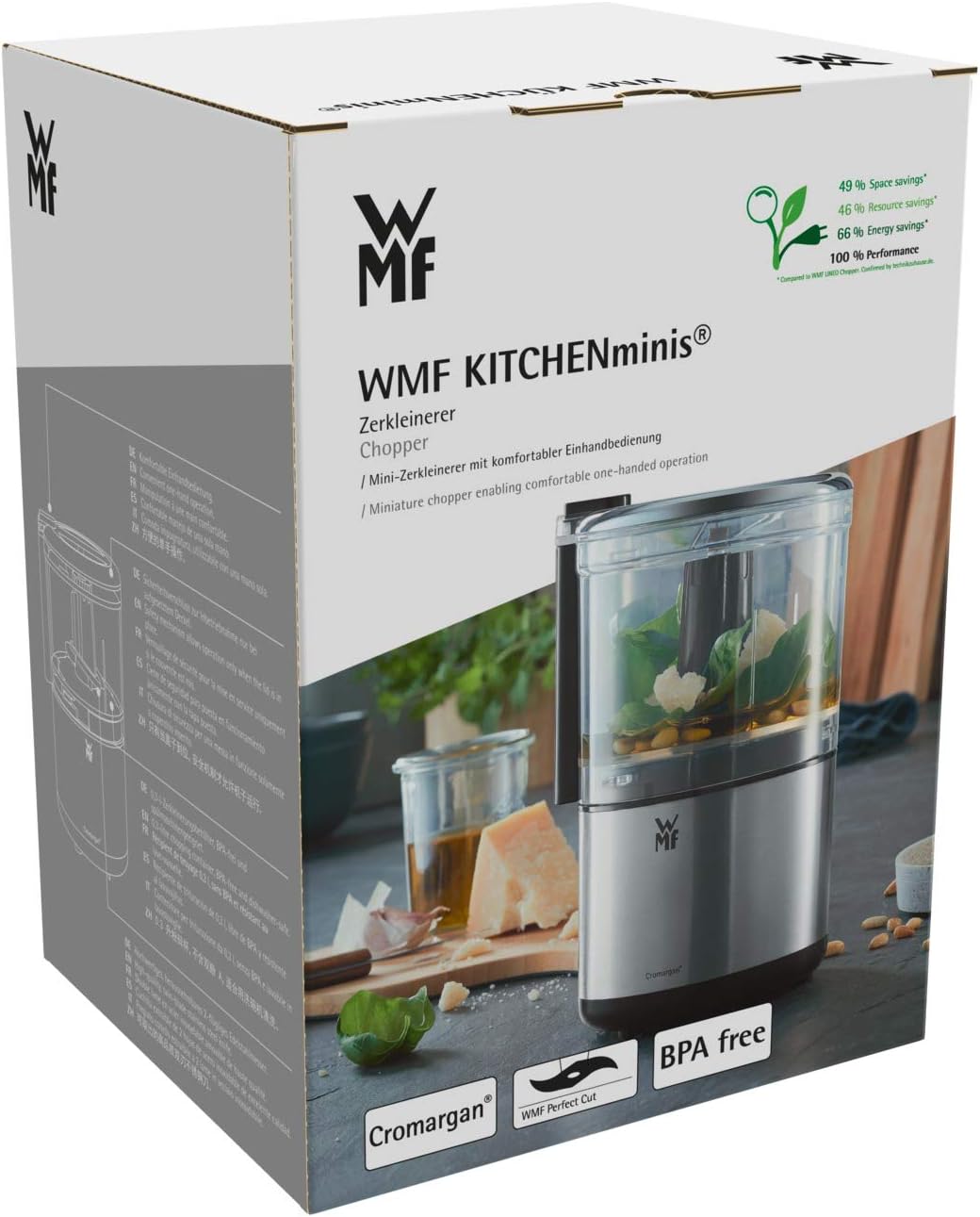 WMF KITCHENminis Elektrischer Zerkleinerer, Cromargan Matt