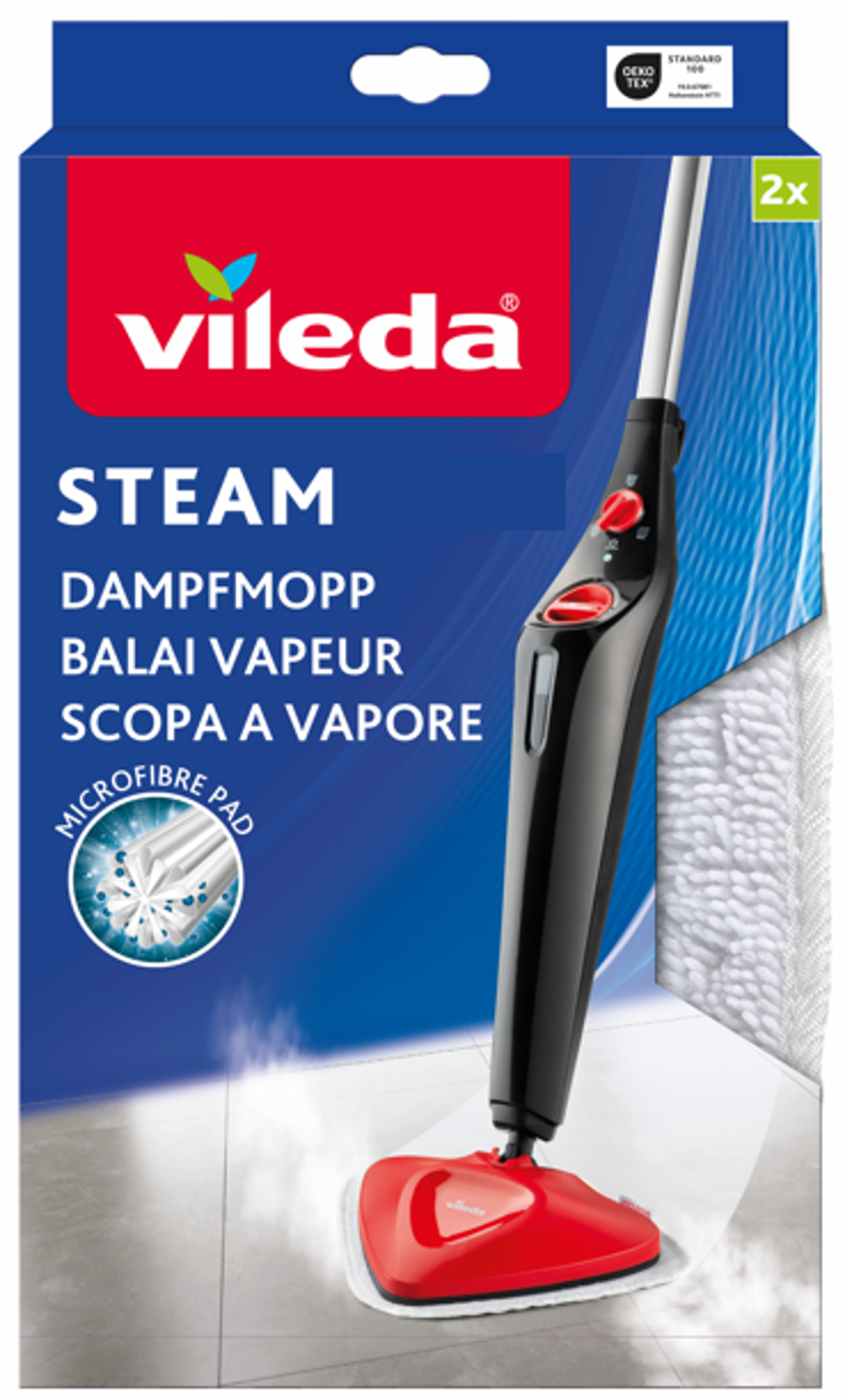 Vileda Dampfreiniger  Ersatzbezug für Steam Mikrofaser 2er Pack - Neu
