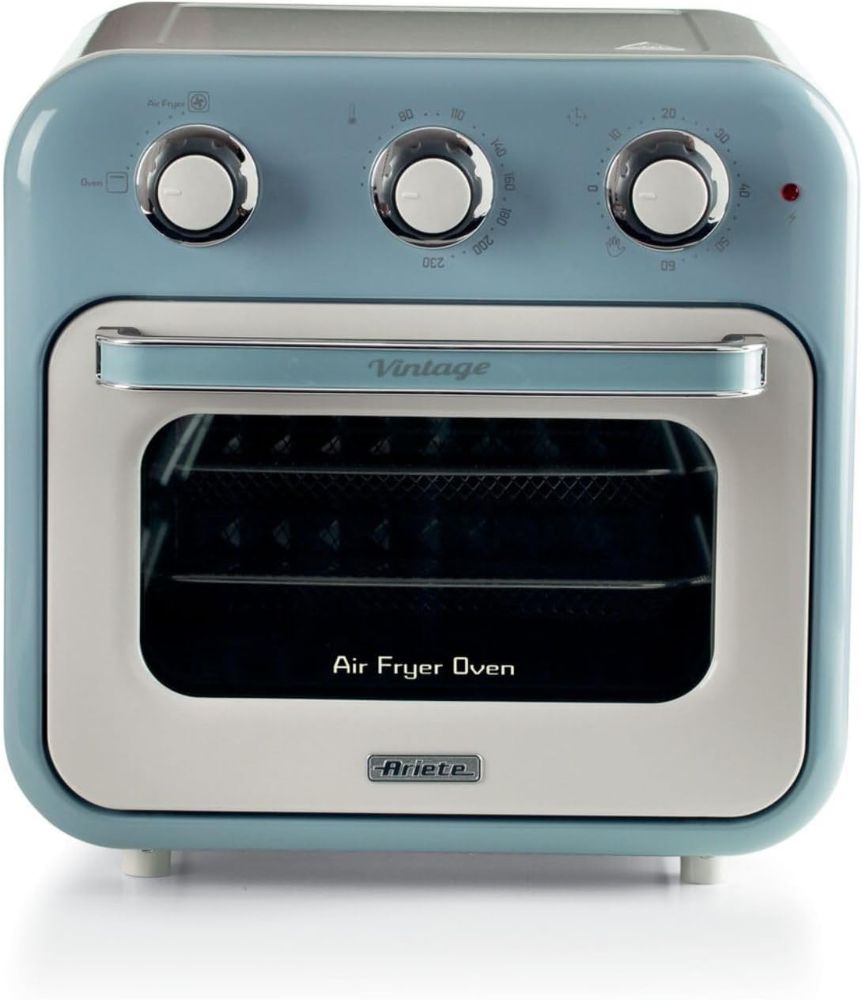 Ariete Vintage 2-in-1 Heißluftfritteuse und Ofen, 16 L Fassungsvermögen 1400 Watt BLAU - B Ware