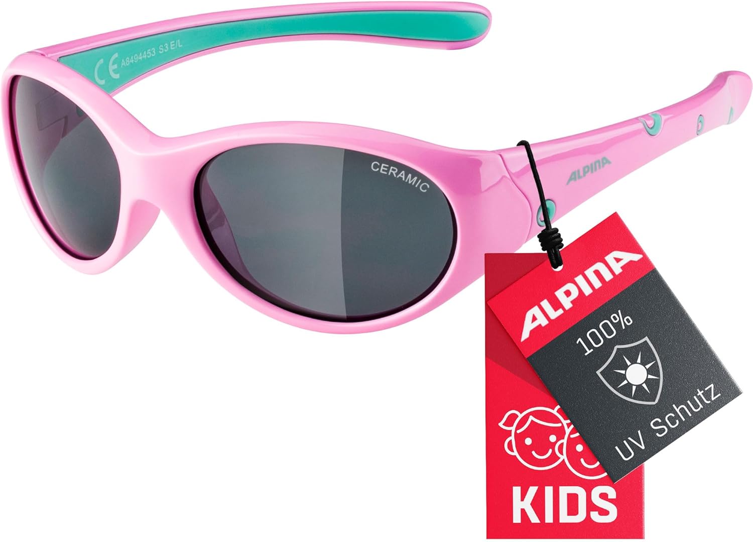 ALPINA Kindersonnenbrille Flexxy Girl rose-mint UV-Schutz - B Ware