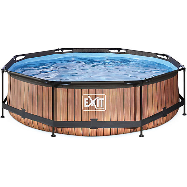 Exit Toys Frame Pool, ø 360 x 76 cm, Holzoptik - B Ware