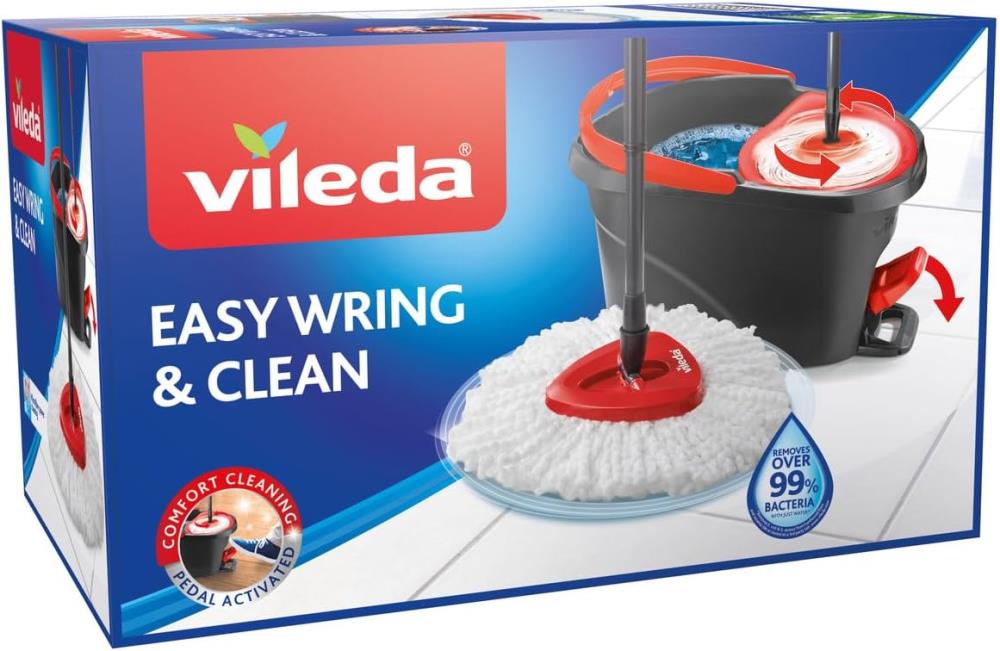 Vileda Wischmopp Set Bodenwischer mit Eimer EasyWring and Clean Turbo Vileda Wischmopp Set Bodenwischer mit Eimer EasyWring and Clean Turbo