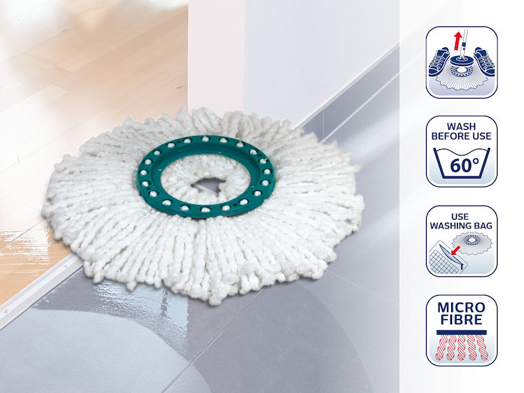 LEIFHEIT 52095  Wischmopkopf CLEAN TWIST Disc Mop Ersatzbezug