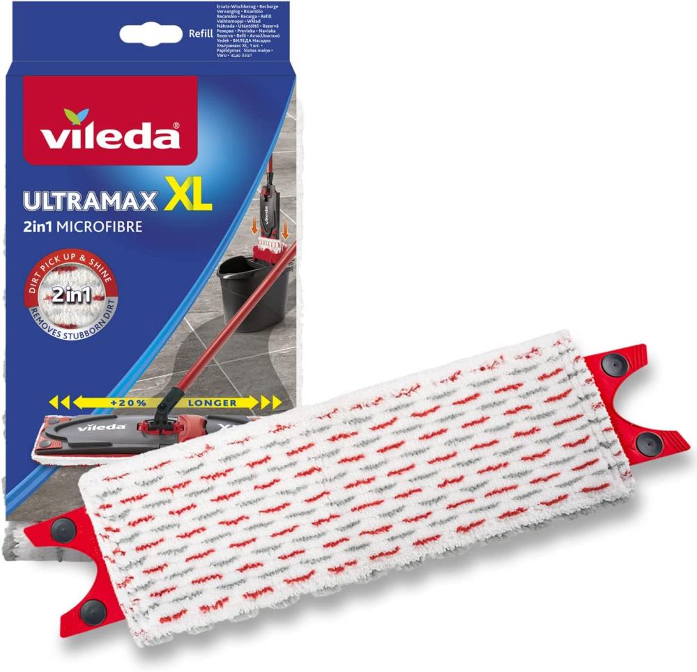 extrabreiter Neu Vileda - Mikrofasern Ultramax Ersatzbezug aus Wischmopp Bodenwischer XL 42cm 4030401 | Bezug