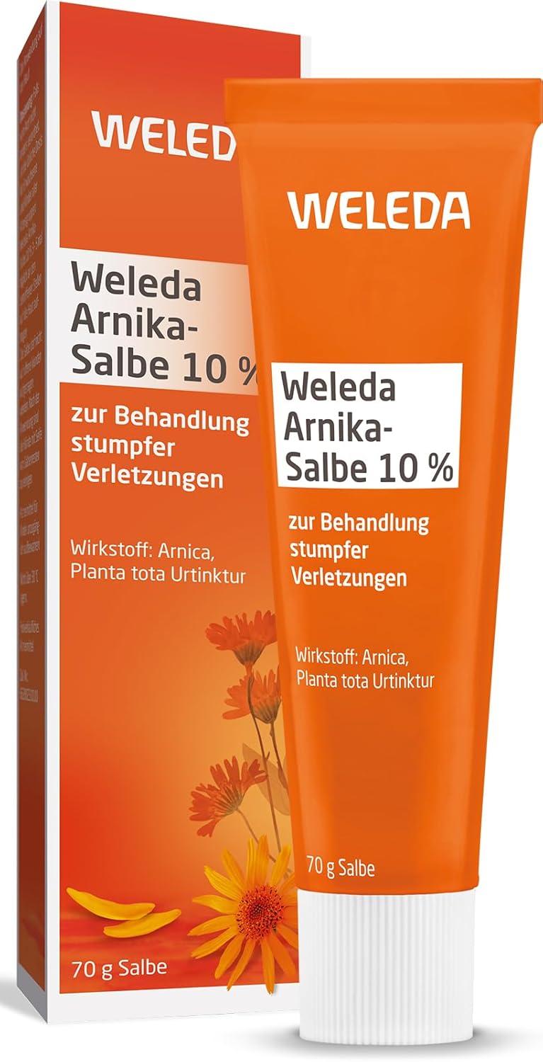 WELEDA Arnika-Salbe 10% zur Behandlung von Prellungen, Blutergüssen, Zerrungen und Quetschungen (1x 70g)