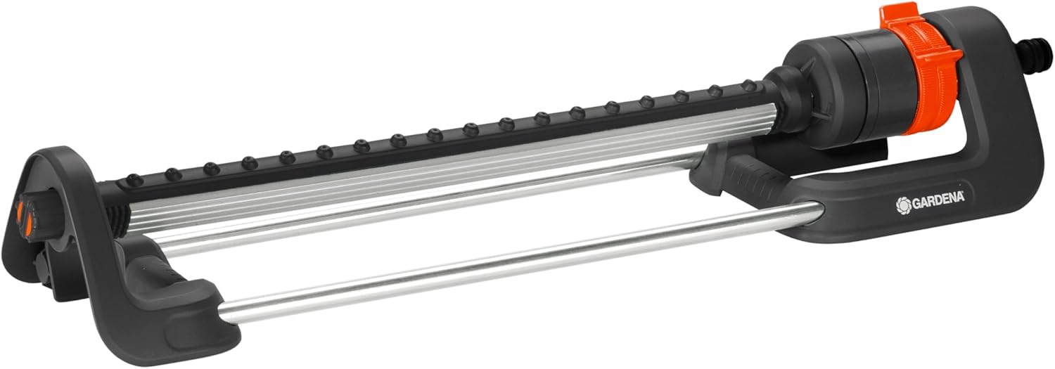 Gardena Viereckregner Aqua L: Rasensprenger zur Bewässerung von Flächen von 120-280 m²