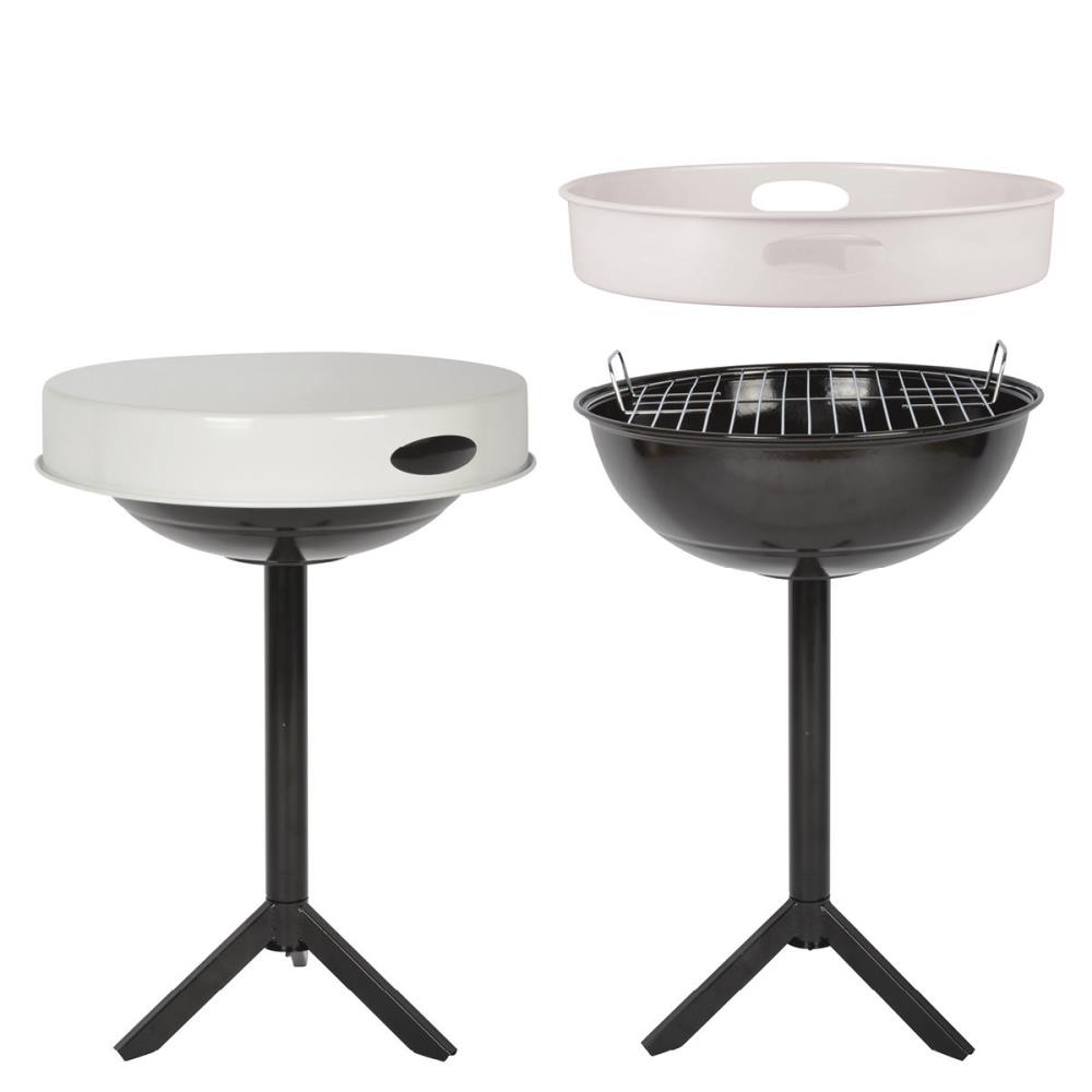 ESSCHERT Grill & Beistelltisch 3in1, weiß - B Ware